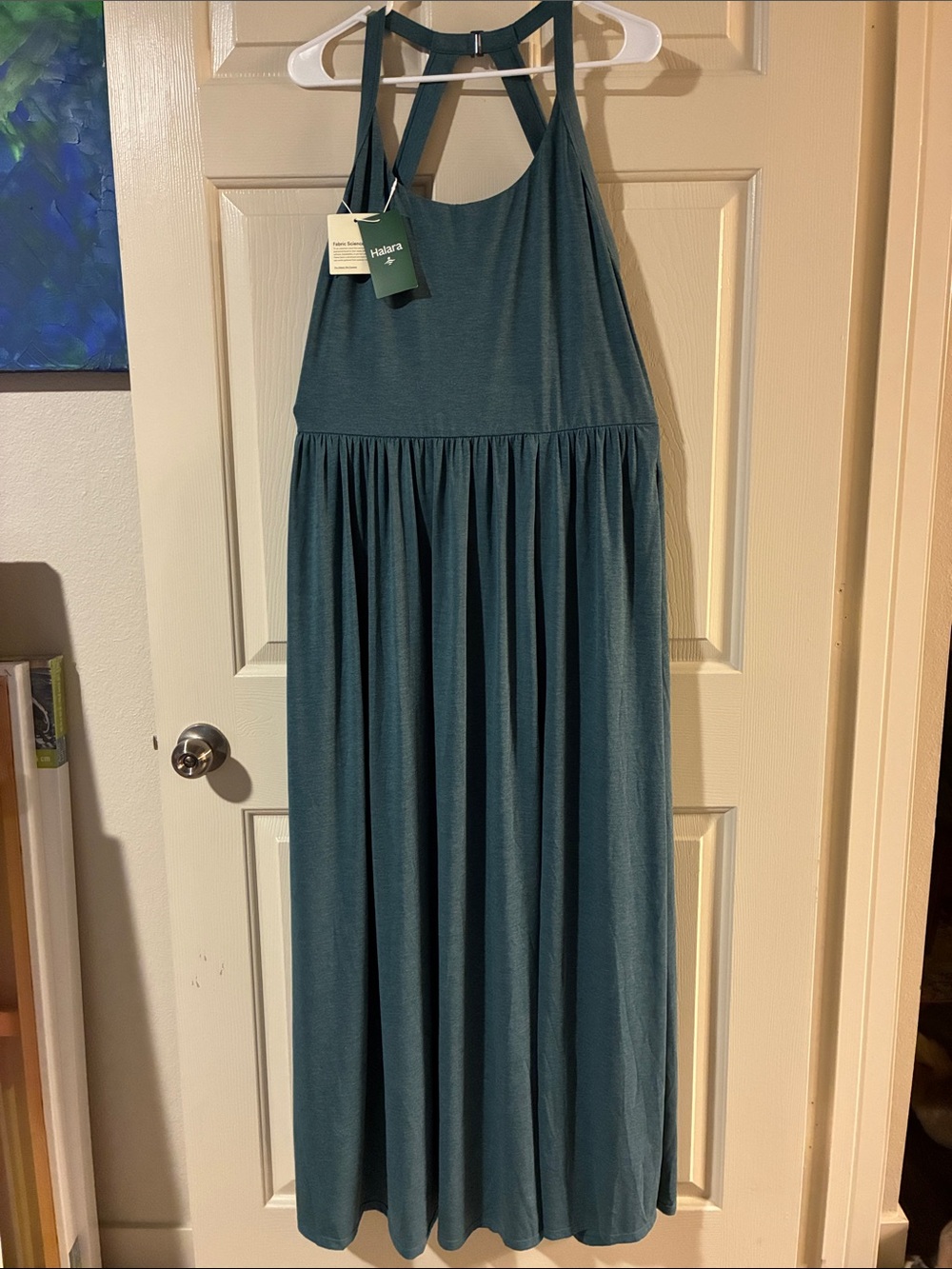 HALARA Twisted Backless Split Flowy Maxi Resort Dress With Pockets